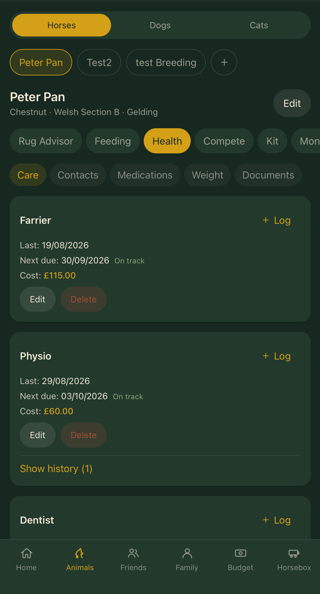 Care events